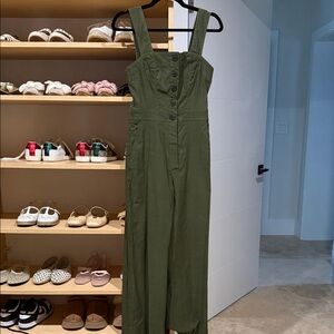Maeve Forest Green Sleeveless Jumpsuit